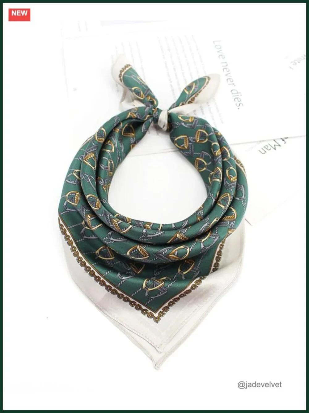 100% Pure Mulberry Silk Small Square Scarf 21x21 Digital Printed Lightweight